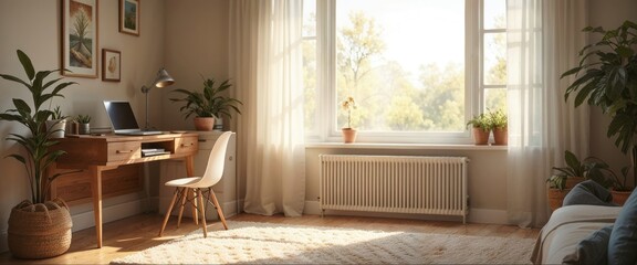 cozy sensory-friendly desk setup for relaxation and personalization inclusive workspace design with open space