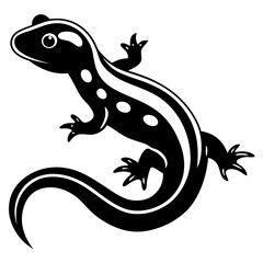 salamander silhouette vector illustration