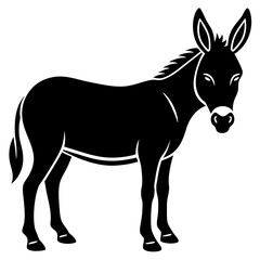 donkey silhouette vector illustration