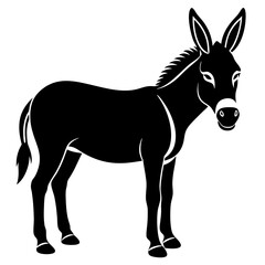 donkey silhouette vector illustration