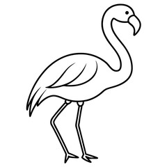 flamingo silhouette vector illustration