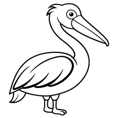 Fototapeta premium pelican silhouette vector illustration