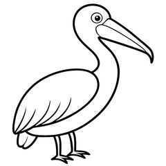 pelican silhouette vector illustration