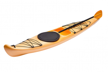 Yellow Paddle Boat on Calm Water Recreational Sailing