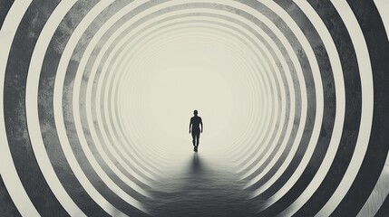 Walking Through Abstract Tunnel Design of Circles