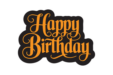 happy birthday typography design