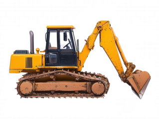 Vibrant Yellow Bulldozer in Detailed Realism