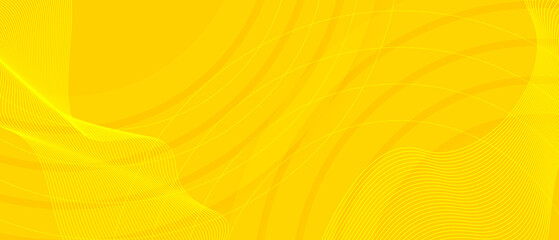 Bright yellow abstract background with waves