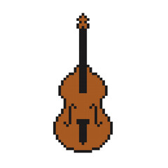 vintage bass icon pixel art