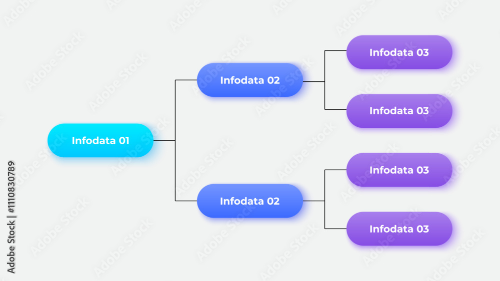 Aufkleber business hierarchy chart infographics. corporate organizational structure graphic elements with 3 le