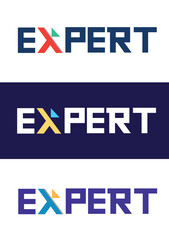 EXPERT typography logo vector 