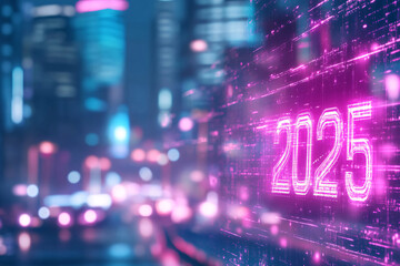 Fototapeta premium New Year, New Beginnings The Golden 2025. Golden Celebrations Welcome to 2025. Sparkling New Year 2025 