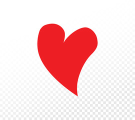 Heart, love, romance or valentine's day red heart. Artistic red heart love symbol.