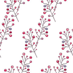 pink winter seamless pattern