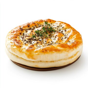 Macro Shot of Samegrelo Upper Svaneti Side Dish Ghomi on White Background