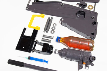 Rolling jack for lifting a car