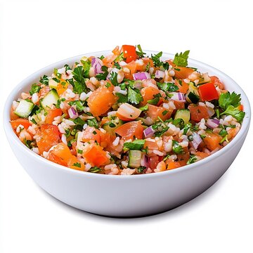 Macro Shot of Authentic Turkish Patl can Salatas  Side Dish on a White Plate