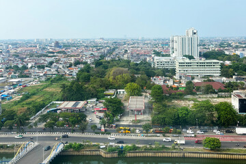 Beautiful areal view of the city