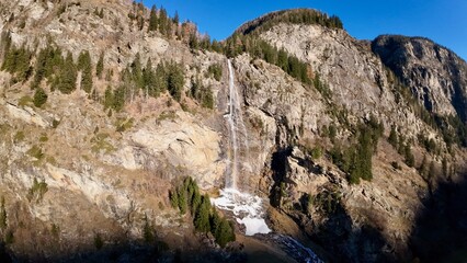 waterfall from the mountains