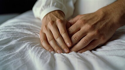 close up of a senior person holding their hands,closeup_image_capturing_an_intimate_moment,generative ai