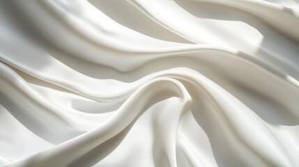 Obraz premium Flowing white silk in natural light