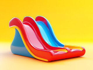 Colorful playground slide, fun for kids