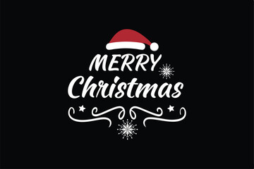 Merry Christmas Typography Design 