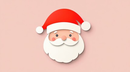 Creative cut illustrations of Santa Claus in playful vector style for festive celebrations
