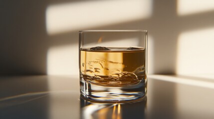 Freshly Squeezed Orange Juice in Clear Glass