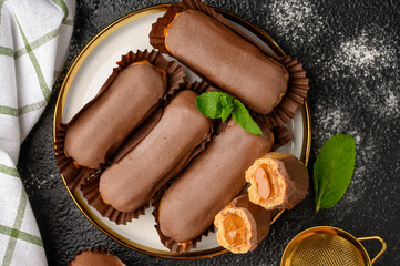 Sweet chocolate Eclairs