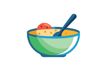 bowl of soup with spoon