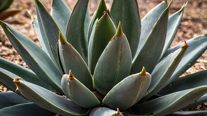 Fototapeta premium Foxtail Agave Plant Close Up Image