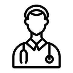 Medical Doctor Icon in Line Style