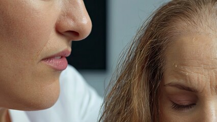 Obraz premium hair_loss_person_with_serum_peptide_or_minoxi