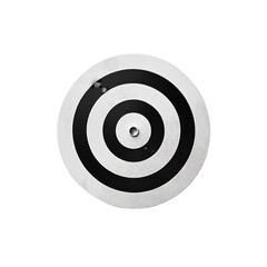 Black and White Target with Small Impacts - Aiming for Success