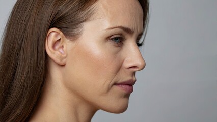 Fototapeta premium hair_loss_person_with_serum_peptide_or_minoxi