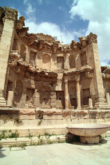 View of the Nymphaeum, Jerash Jordan
