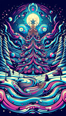 Psychedelic Winter Wonderland - A Trippy Holiday Journey