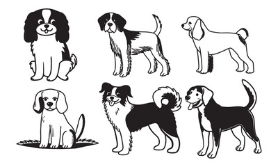 Dog  Vector  and Symbol Illustration - Perfect for Logos & Web Design, Dog Logo Icon Vector
