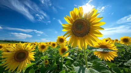 Obraz premium Sunny Sunflower Field