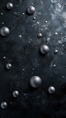 Elegant charcoal background with metallic silver dots for modern high-contrast design