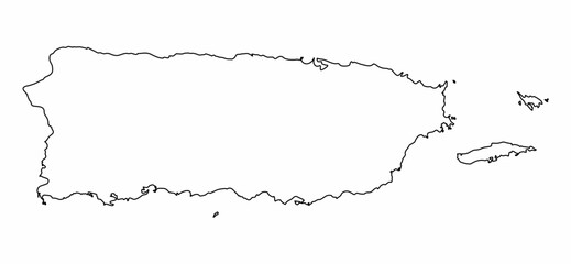 Puerto Rico outline map