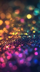 Intimate viewpoint of vibrant rainbow bokeh a creative studio’s colorful celebration of light
