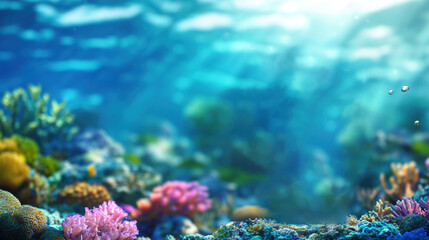 Fototapeta premium Explore the vibrant underwater world of coral reefs and marine life