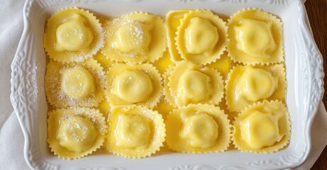 Winter Ravioli. AI generated illustration.