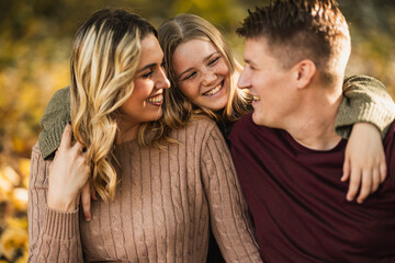 Portrait Of Family In Park