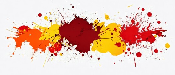 Fototapeta premium Dynamic digital artwork close-up of bold reds and yellows in abstract art studio