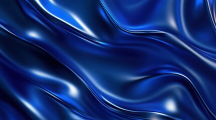 Fototapeta premium Captivating metallic visuals deep blue and silver shimmer effects in graphic design art