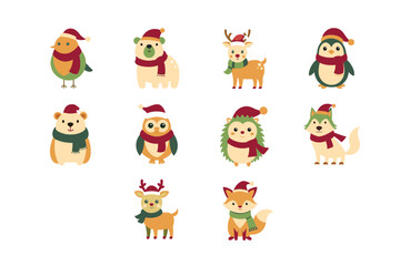 set of christmas cute icons