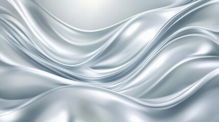 Obraz premium Modern metallic silver waves stylish interiors and artful enhancements for contemporary spaces